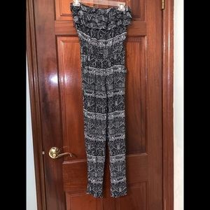 Strapless Black and White Jumpsuit